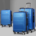 Wanderlite 20 24" 28" Luggage with TSA Lock Spinner Travel Suitcase Carry On Hard Shell Luggage Case Blue"