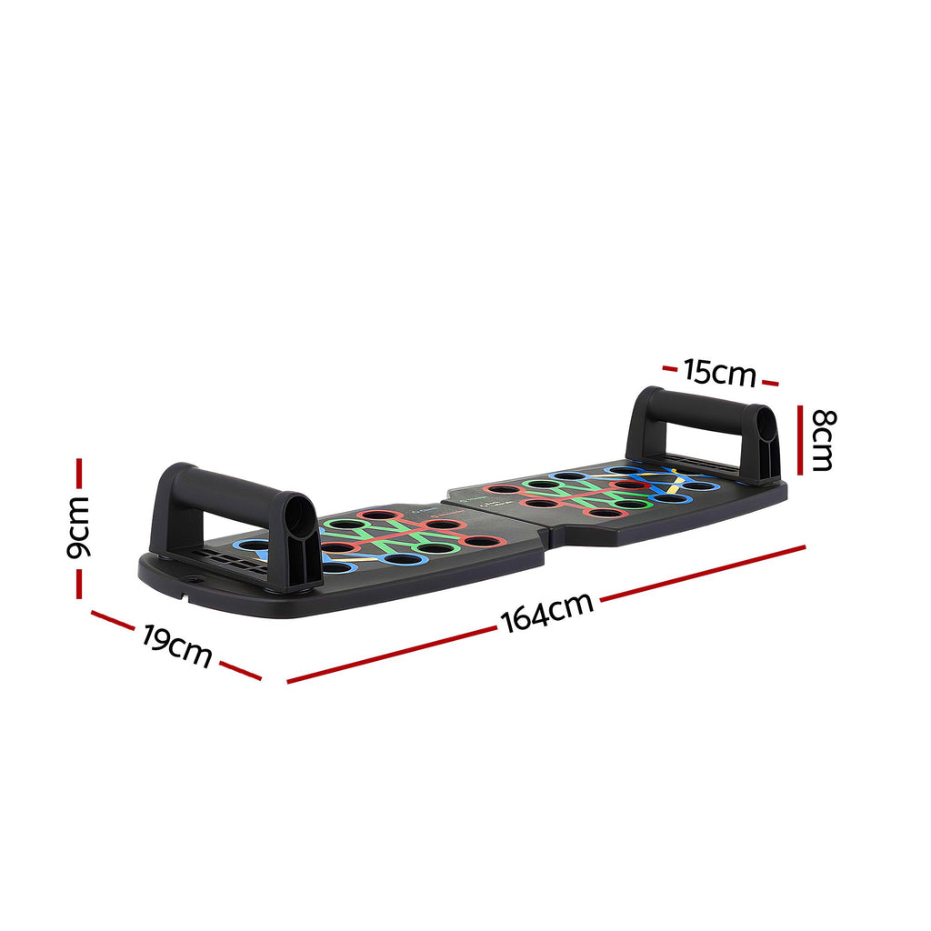 Everfit Push Up Board Home Gym Multi Function Workout Rack Black