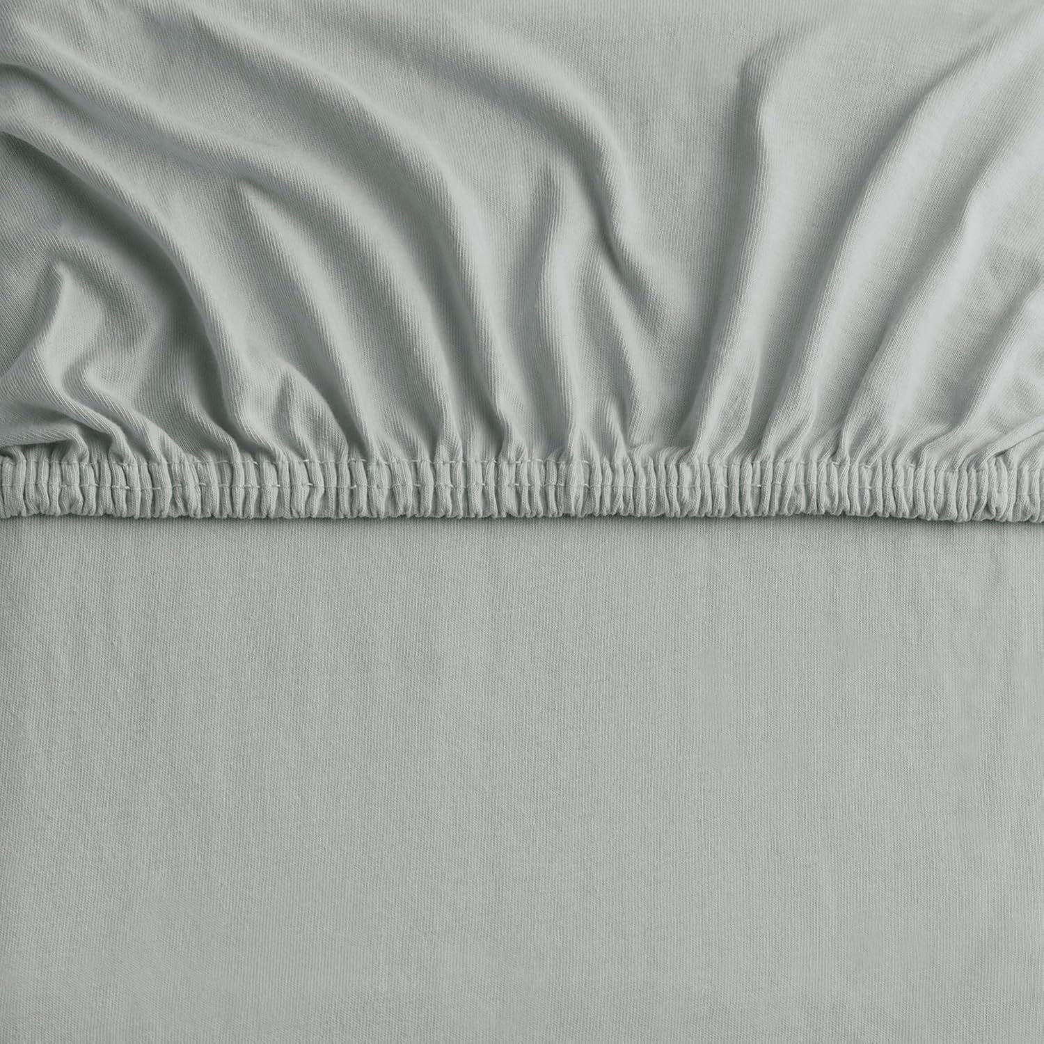 Hotel Quality Fitted sheets - 2 Piece Fitted sheets  -Breathable Bedding - Wrinkle, Fade, Stain Resistant- 26inch/40cm Deep Pocket Fitted Bed Sheet-Wrinkle and Fade Resistant,(Silver-gray,Double)
