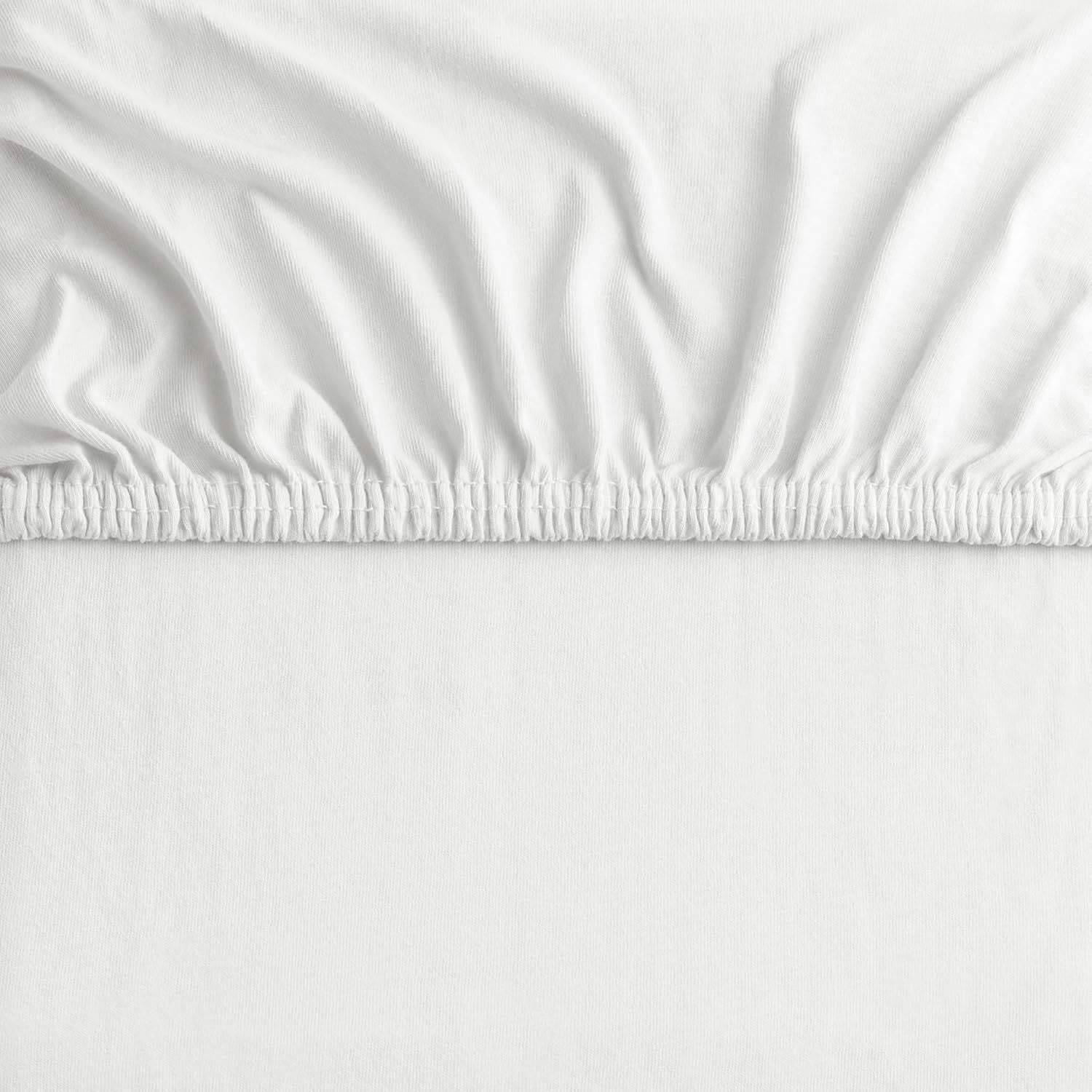 Hotel Quality Fitted sheets - 2 Piece Fitted sheets  -Breathable Bedding - Wrinkle, Fade, Stain Resistant- 26inch/40cm Deep Pocket Fitted Bed Sheet-Wrinkle and Fade Resistant,(White,King)