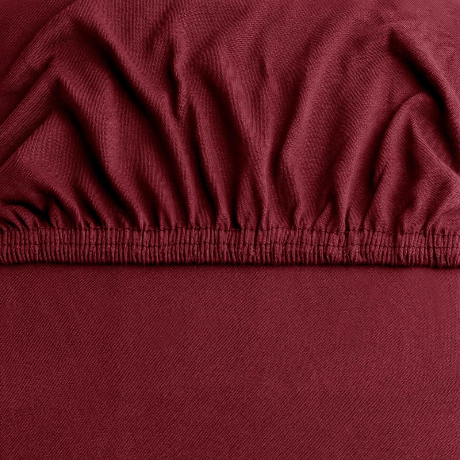 Hotel Quality Fitted sheets - 2 Piece Fitted sheets  -Breathable Bedding - Wrinkle, Fade, Stain Resistant- 26inch/40cm Deep Pocket Fitted Bed Sheet-Wrinkle and Fade Resistant,(Red,King)