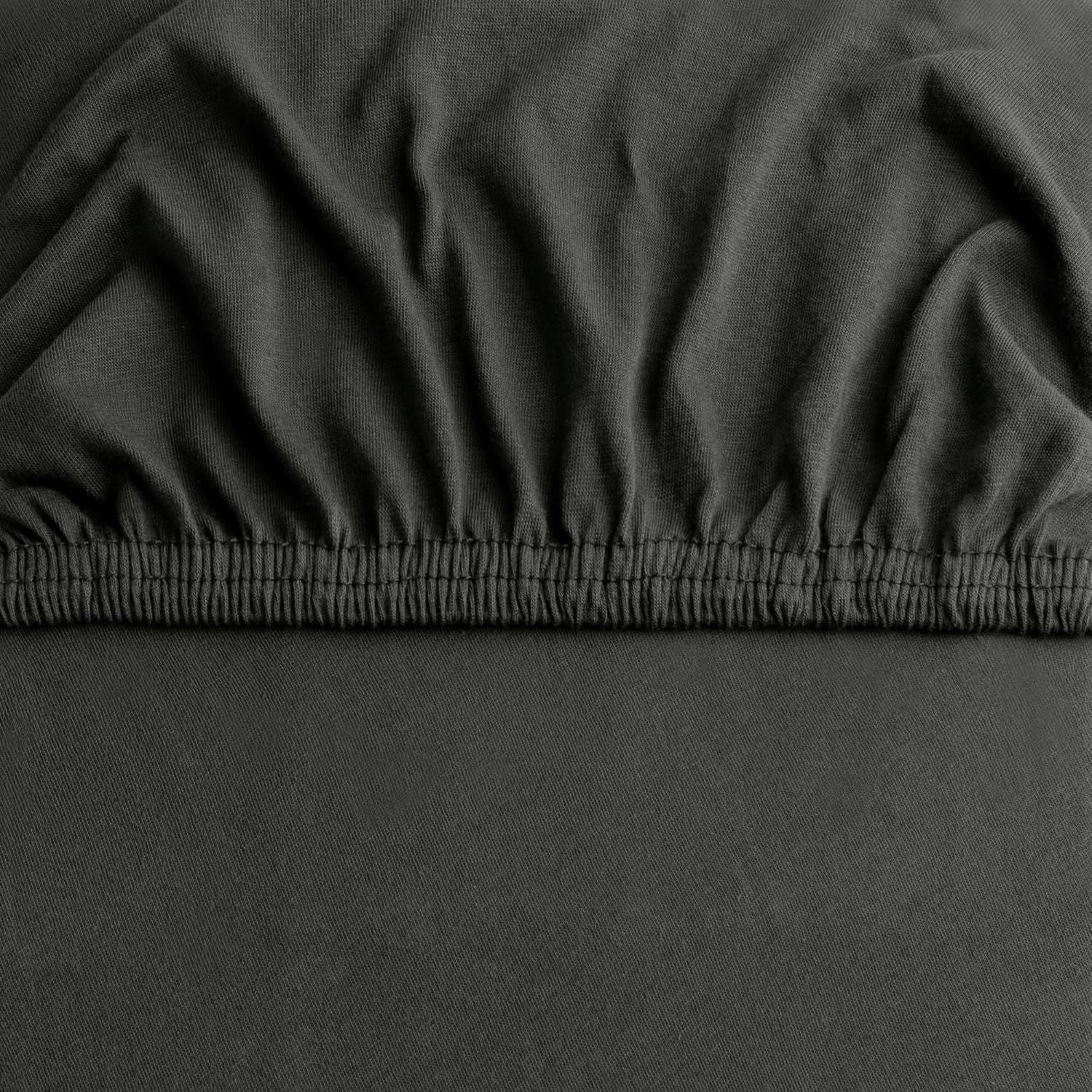 Hotel Quality Fitted sheets - 2 Piece Fitted sheets  -Breathable Bedding - Wrinkle, Fade, Stain Resistant- 26inch/40cm Deep Pocket Fitted Bed Sheet-Wrinkle and Fade Resistant,(Dark gray,Queen)