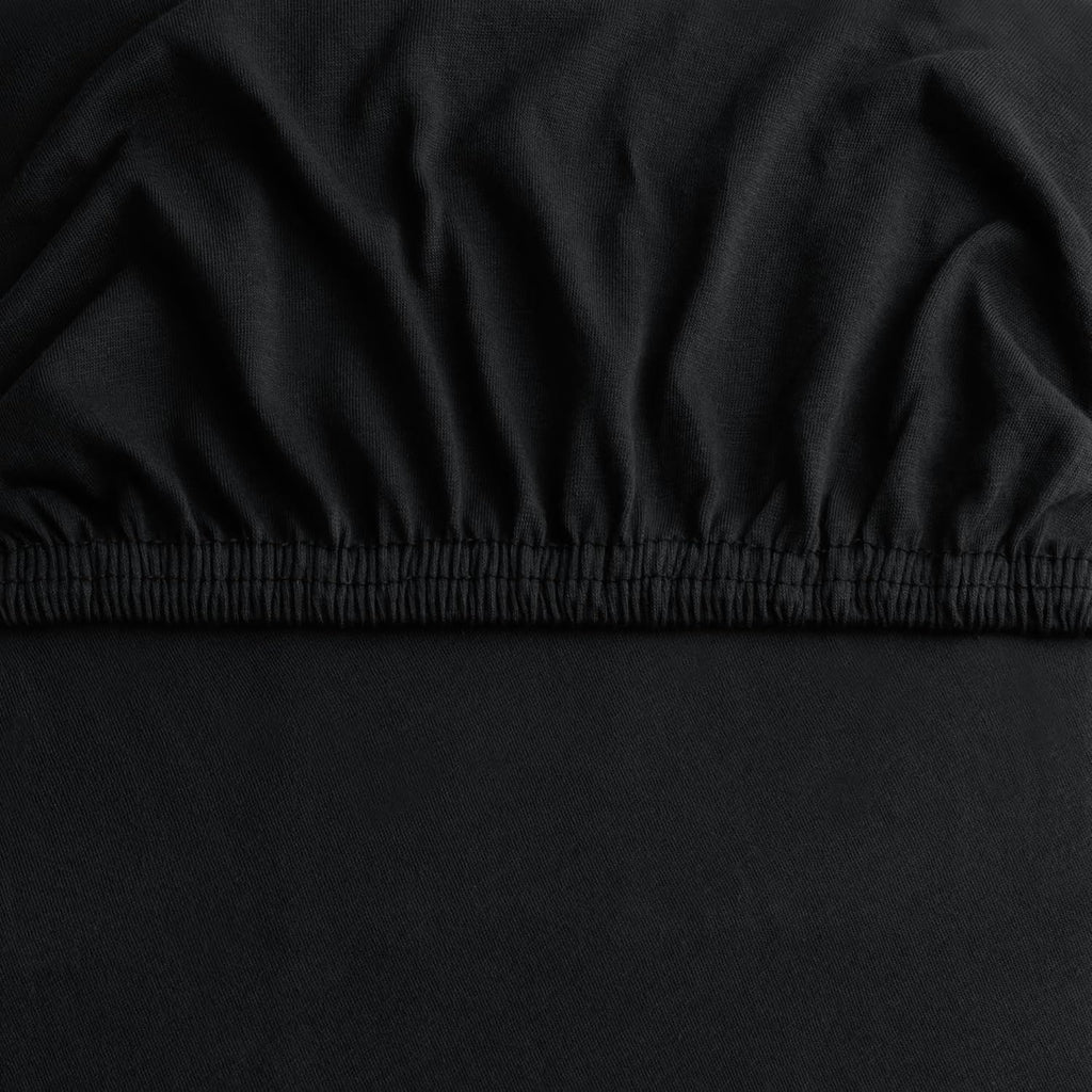 Hotel Quality Fitted sheets - 2 Piece Fitted sheets  -Breathable Bedding - Wrinkle, Fade, Stain Resistant- 26inch/40cm Deep Pocket Fitted Bed Sheet-Wrinkle and Fade Resistant,(Black,Super King)