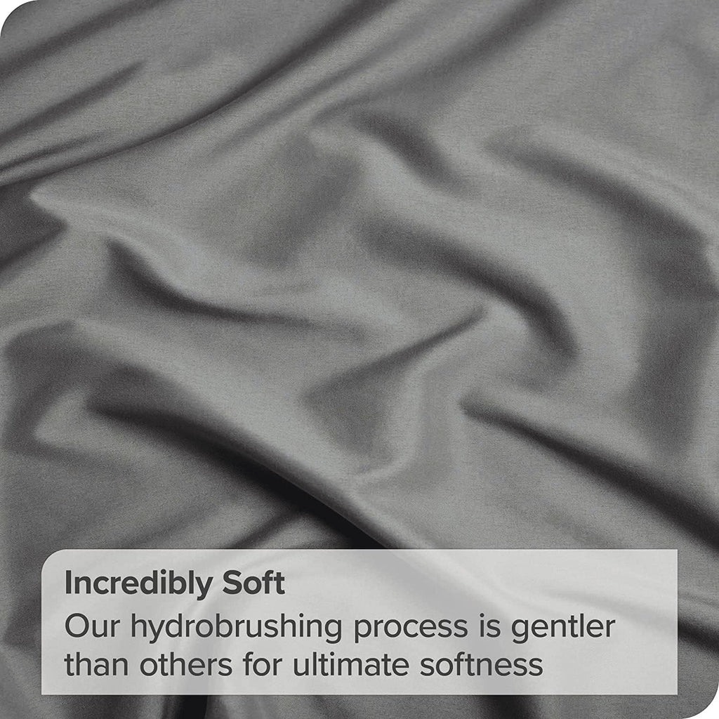 Elegant Comfort Premium Hotel Quality 1-Piece King Single Flat Sheet, Luxury and Softest 2000 Thread Count Bedding Flat Sheet(King Single,Grey)