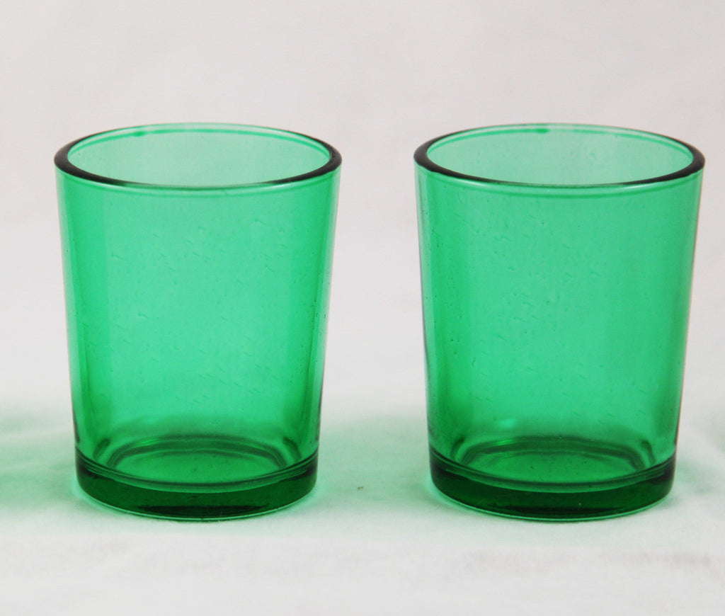 10 Pack Green Glass Votive Candle Holders Table Centreoieces  Xmas Wedding Anniversary Event Recption Party Function or Home Decor