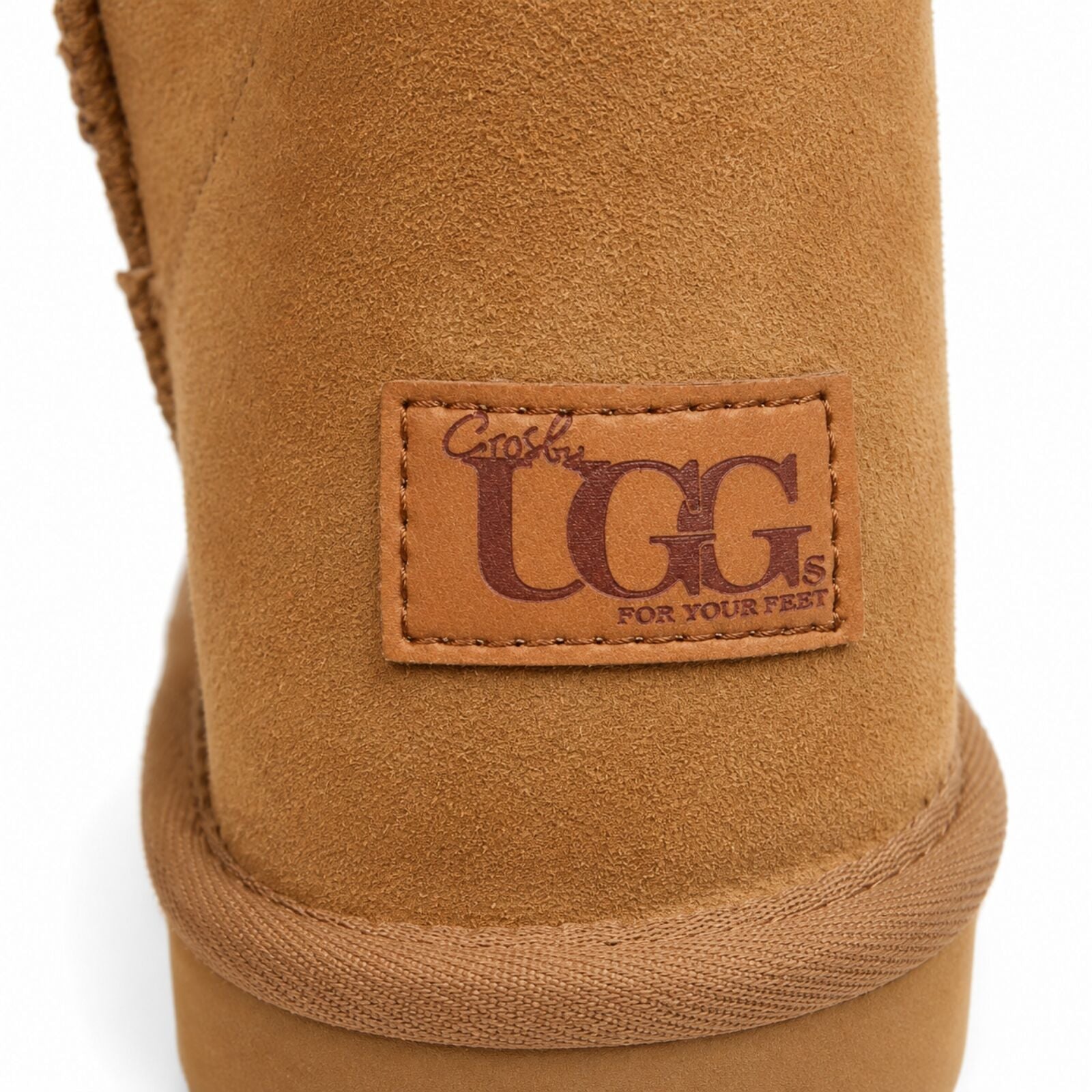 Jillaroo Womens UGG Boots Genuine Sheepskin Suede Leather Moccasins - Chestnut - 6