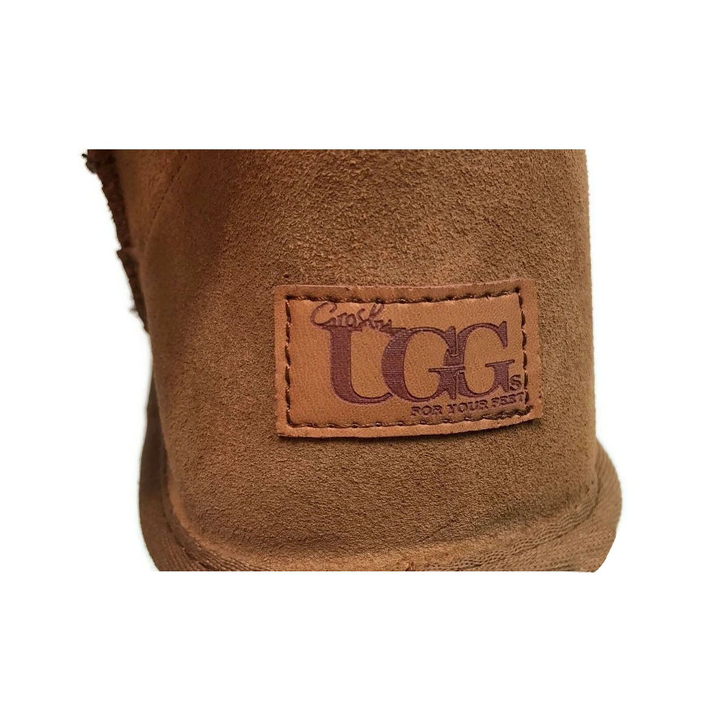 Jillaroo Womens UGG Boots Genuine Sheepskin Suede Leather Moccasins - Chestnut - 6