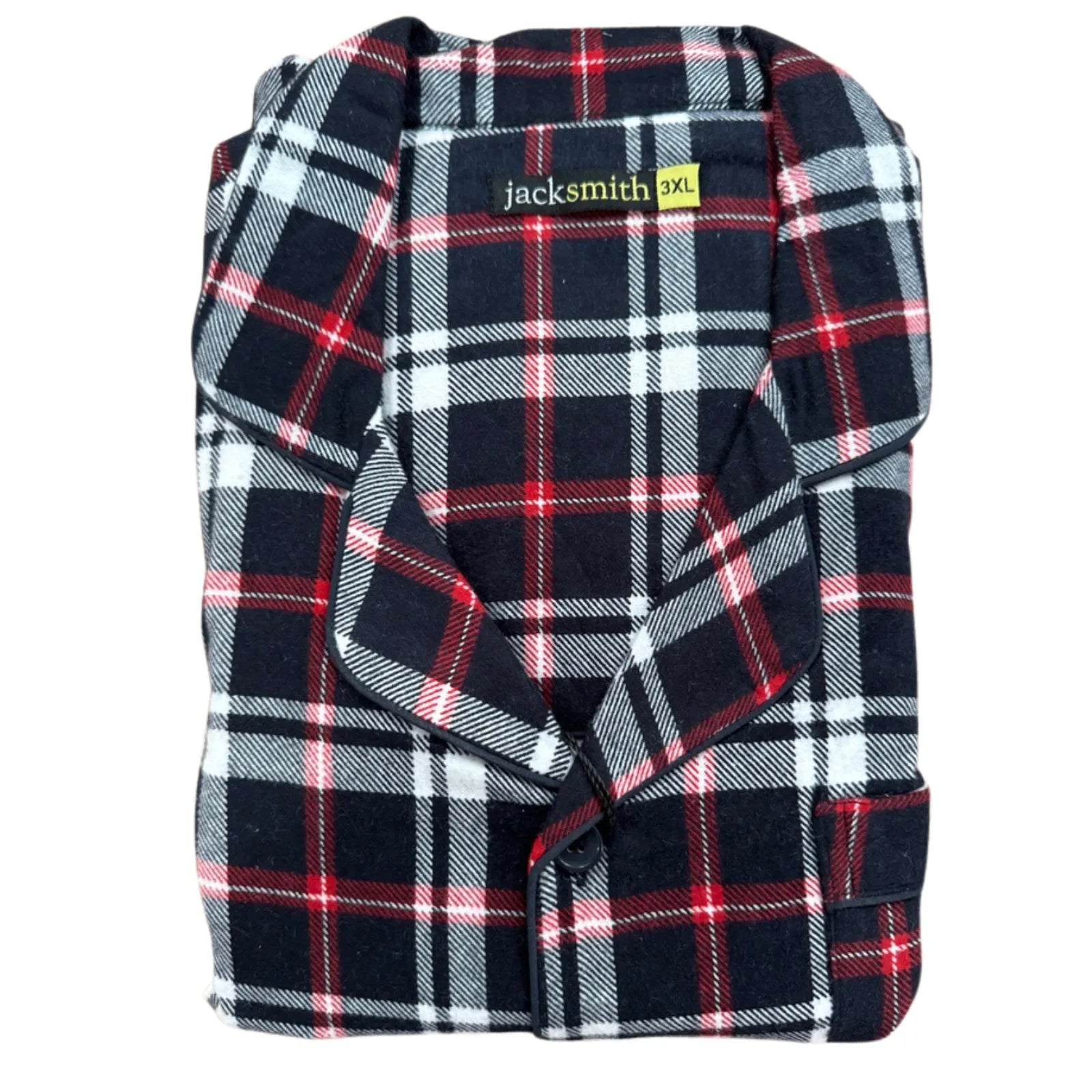 Mens Plus Size Flannelette Pyjamas 100% Cotton PJs Set Top Pants in Red Check - XXL
