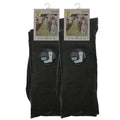 Merino Wool Mens Loose Top Thermal Socks Diabetic Comfort Circulation - 2 Pairs - Grey - 11-14