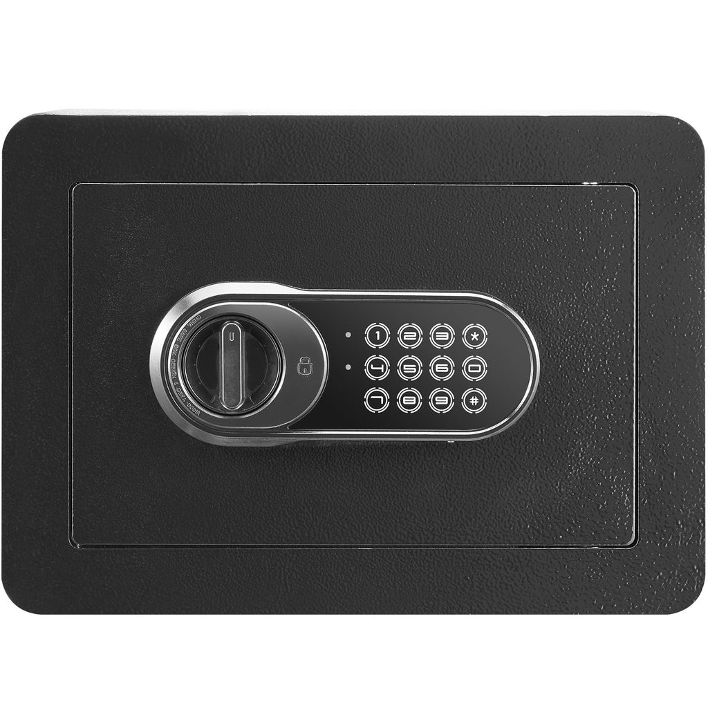 Safe, 0.5 Cubic Feet Home Safe, Steel Security Safe with Digital Keypad and 2 Keys, Wall-Mounted Cabinet Safe Protect Cash, Gold, Jewelry, Documents for Home, Hotel, 350 x 250 x 250 mm